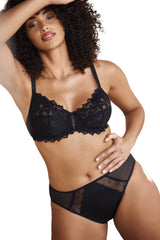 BLACK LACE BRA ARUM UNDERWIRE SOFT - FitAuMaxLingerie