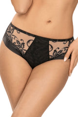 BLACK LACE GISELLE HI-CUT PANTIES - FitAuMaxLingerie