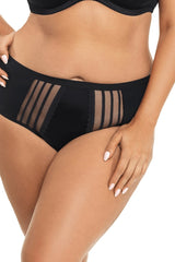 BLACK LACE PANTIES TIVOLI HI-CUT - FitAuMaxLingerie