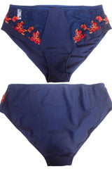 BLUE LACE PANTIES SAMANTA HI-CUT - FitAuMaxLingerie