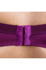 BURGUNDY LACE BRA PARIS UNDERWIRE SEMI SOFT - FitAuMaxLingerie