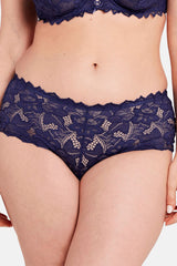 NAVY BLUE FRENCH CUT LACE PANTIES ARUM - FitAuMaxLingerie