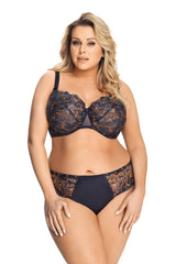 NAVY BLUE LACE BRA COLORADO UNDERWIRE SOFT - FitAuMaxLingerie