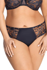 NAVY BLUE LACE COLORADO HI-CUT PANTIES - FitAuMaxLingerie