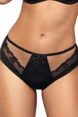 NAVY BLUE LACE JOVITE HIGH-CUT PANTIES - FitAuMaxLingerie