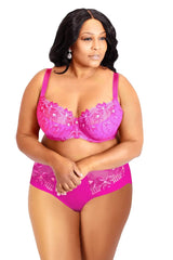 PINK LACE BRA SHARON UNDERWIRE SOFT - FitAuMaxLingerie