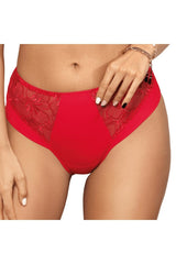 RED LACE FLORENCE HI-CUT PANTIES - FitAuMaxLingerie