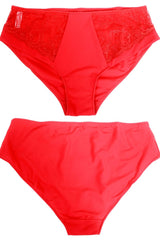 RED LACE TIANA HI-CUT PANTIES - FitAuMaxLingerie