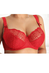 RED LACE UNDERWIRE BRA SONATA SOFT - FitAuMaxLingerie