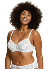 WHITE LACE BRA ARUM UNDERWIRE SOFT - FitAuMaxLingerie