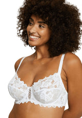WHITE LACE BRA ARUM UNDERWIRE SOFT - FitAuMaxLingerie