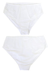 WHITE LACE DEMI HI-CUT PANTIES - FitAuMaxLingerie