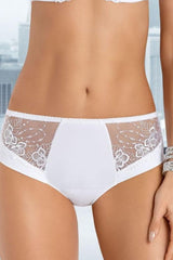 WHITE LACE DEMI HI-CUT PANTIES - FitAuMaxLingerie