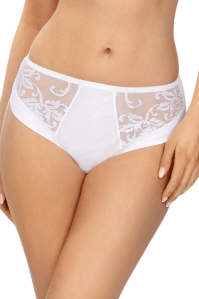 Full Figured Lace Panties White And Silver WiesMANN Size XL 3XL full-figured-lace-panties-white-and-silver-wiesmann-size-xl-3xl