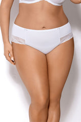 WHITE LACE PANTIES ADELE HI-CUT - FitAuMaxLingerie
