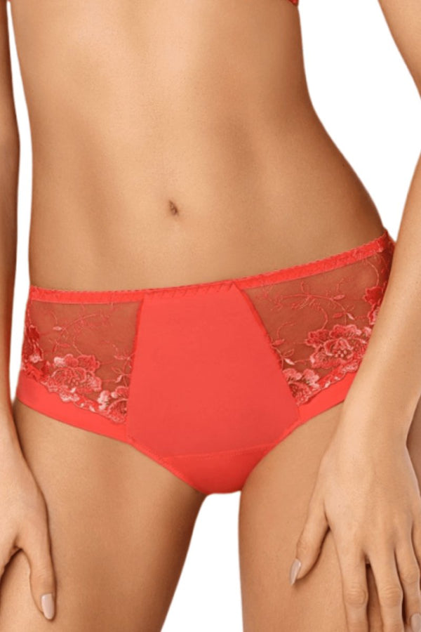 ORANGE LACE SUSAN HIGH - CUT PANTIES - FitAuMaxLingerie