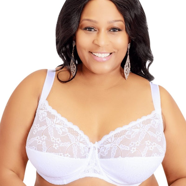 Supportive Lace Bra & Panty Sets in G Cup Size, WiesMANN, Size: 34C-44E, Color: White